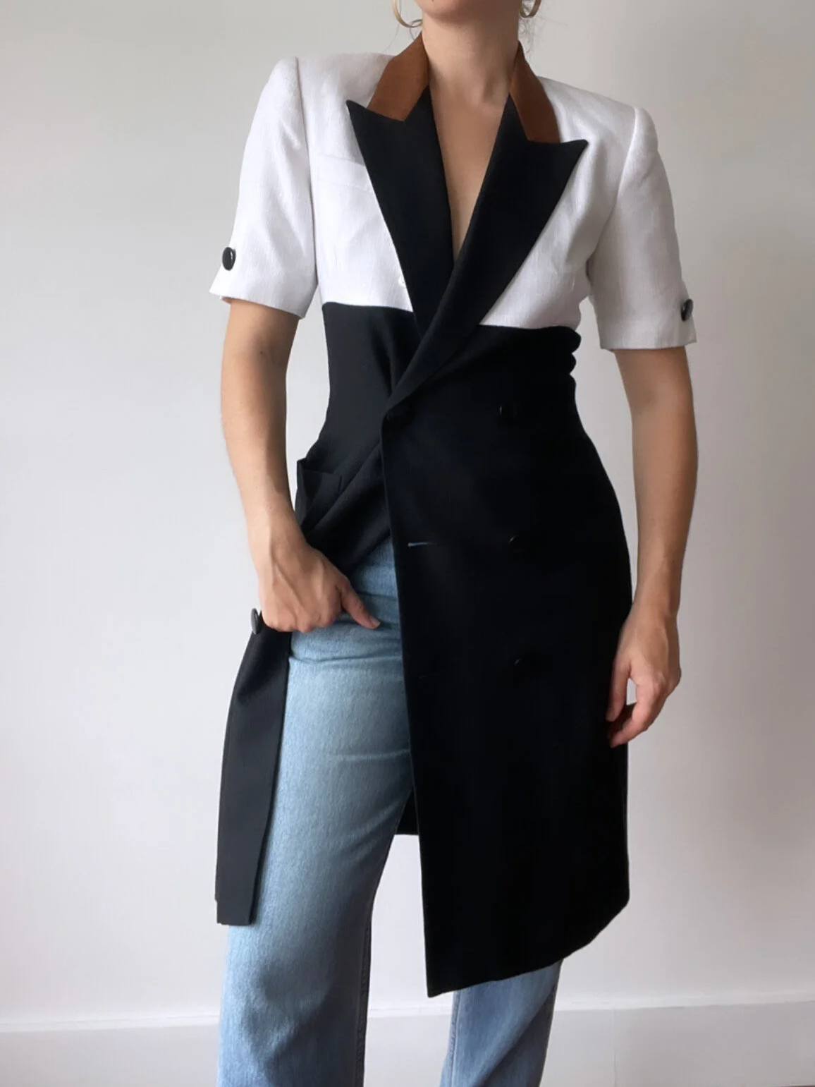 Colorblock Blazer Dress