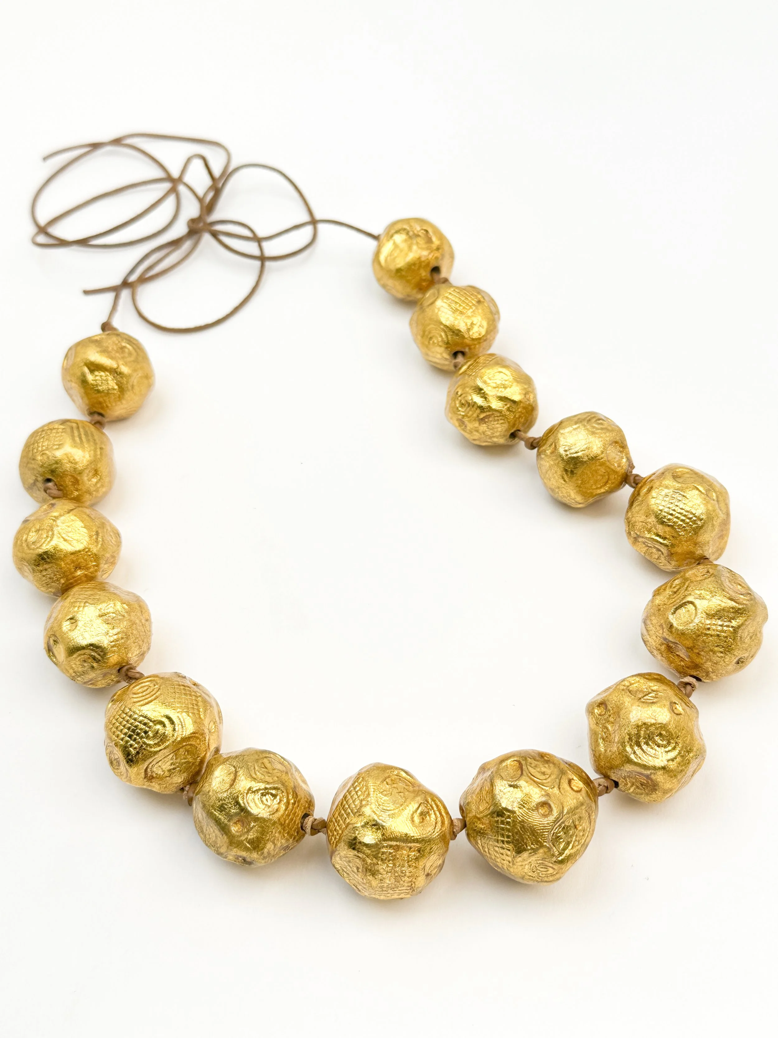 Relic Beads on Knotted Leather