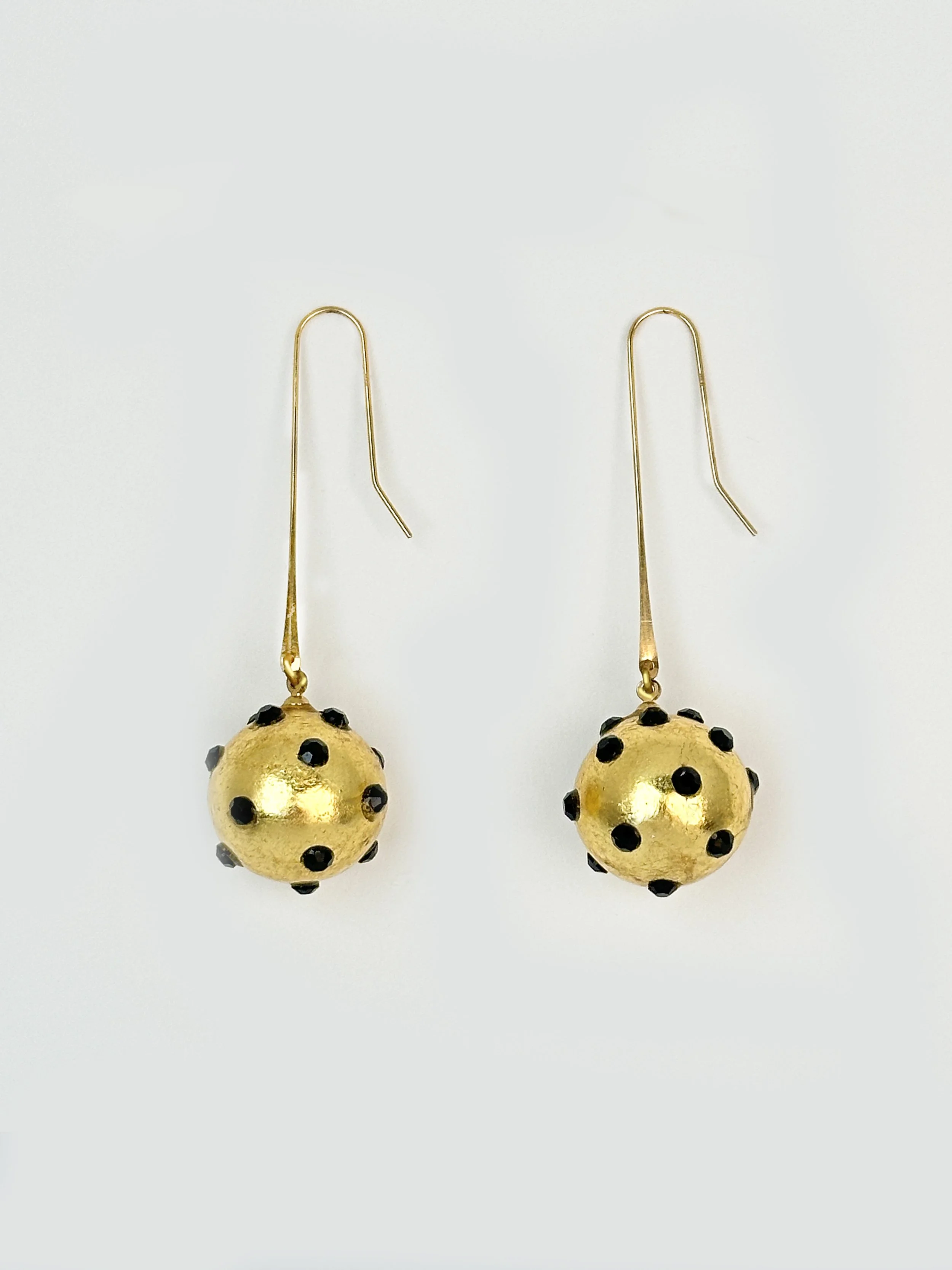 Speckled Crystal Gilt Ball Earrings