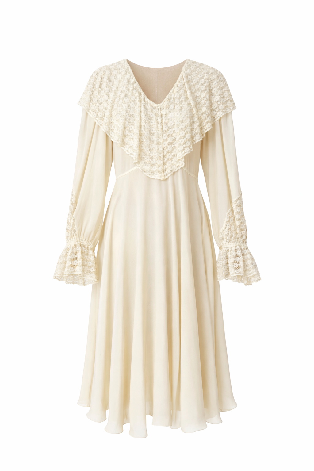 Vintage Ivory Crochet Dress