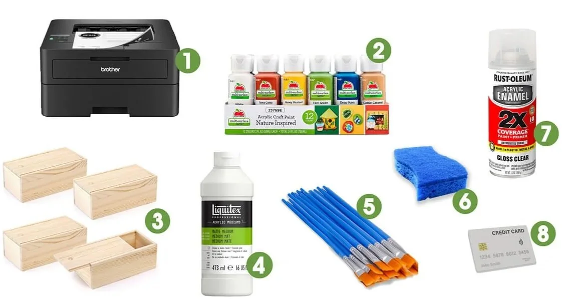 materials Laser-printed image  for wood transfer