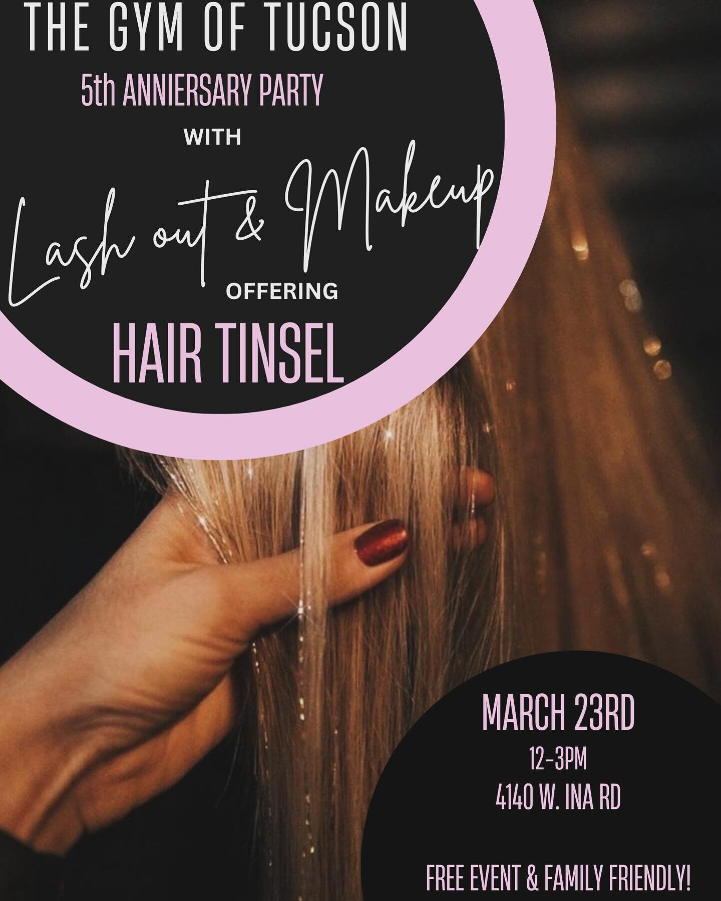 COME JOIN ME @thegymoftucson to celebrate their 5 year anniversary on March 23rd from 12-3pm!

I personally am a member at this gym and can&rsquo;t believe it&rsquo;s been 5 years since they have opened their door! Let&rsquo;s celebrate this local bu
