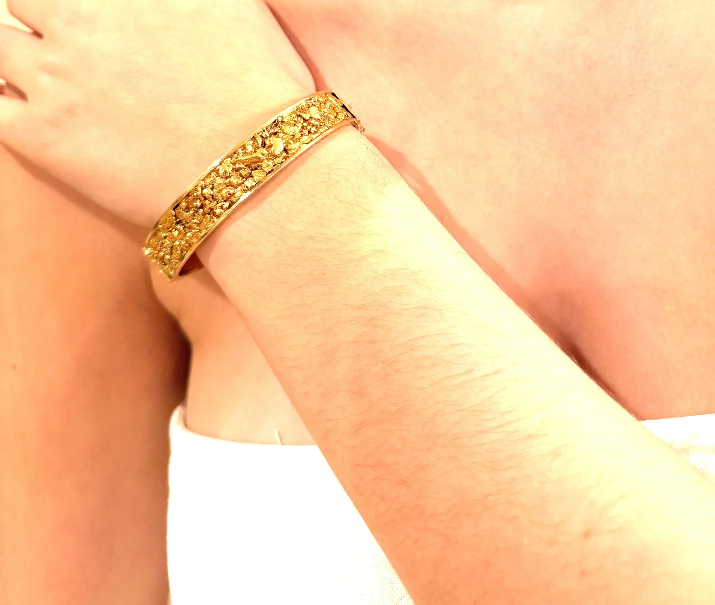 3.b gold nugget bracelet on model.jpg