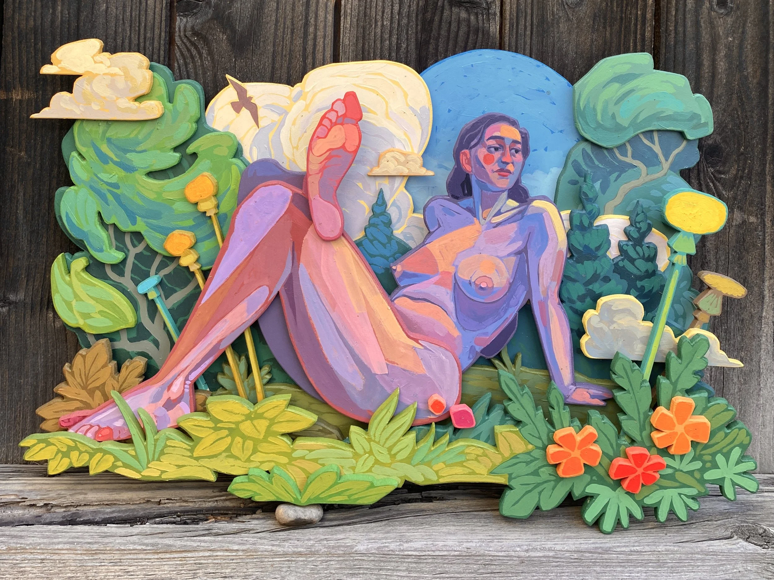 Springtime Repose
2025
22.5"x14.5"x2.5"
Acrylic on Wood