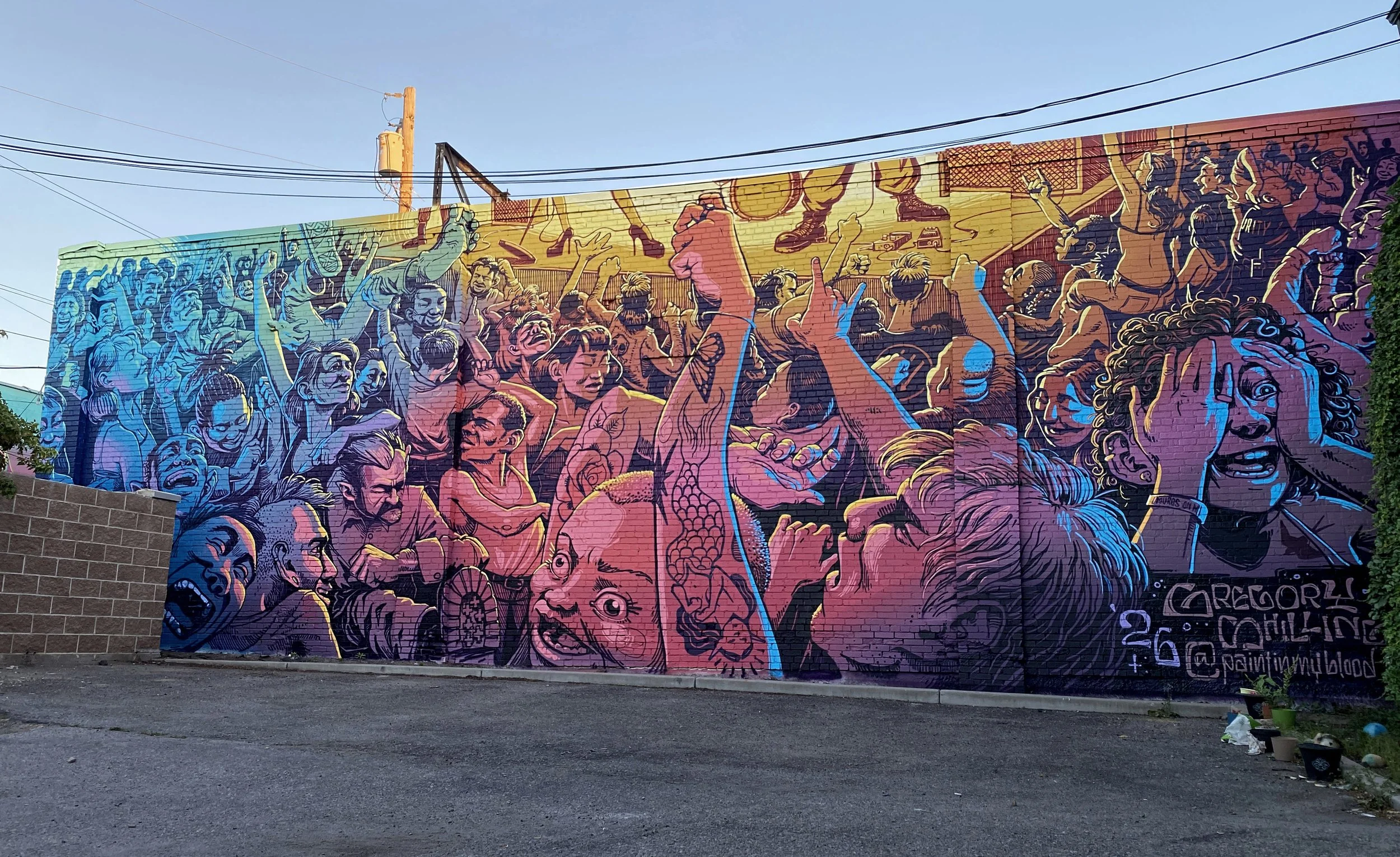 Contribution for Muros on Main Festival in Midvale, UT. 
2026
55' x 22'
Latex-based paint and spray paint.