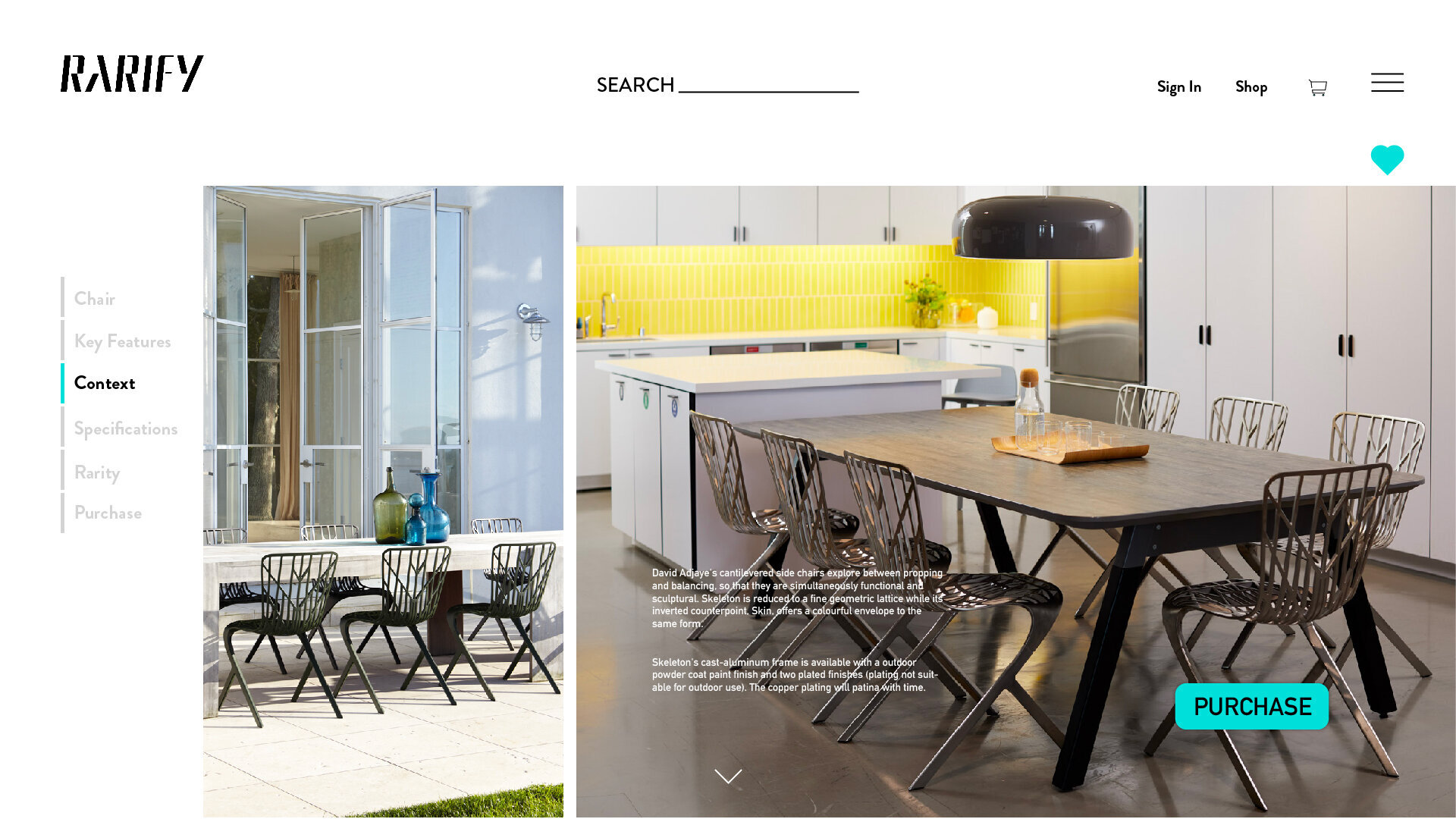 A web page shows indoor and outdoor dining sets.