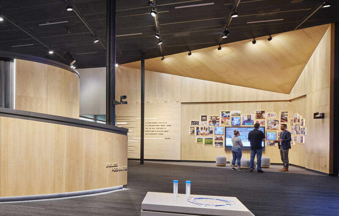 Visitors read about the history of Gore.