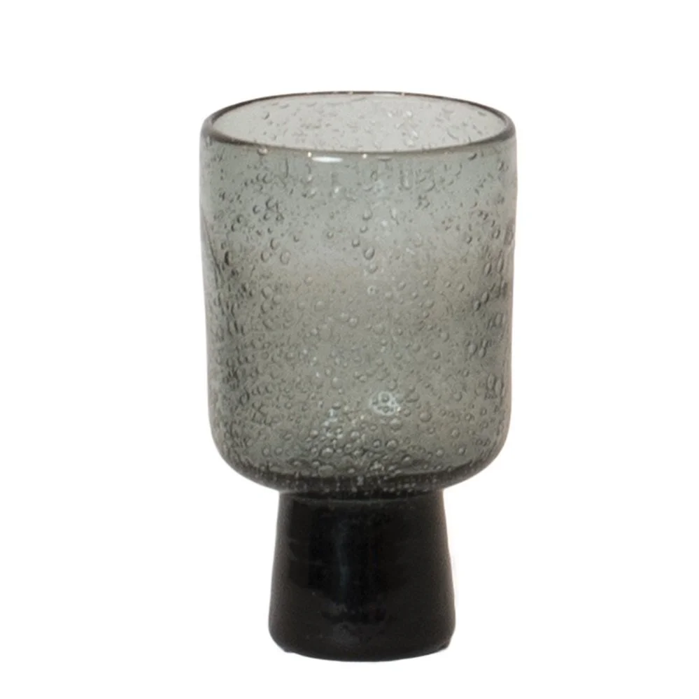 Monolithic grey wine glass
