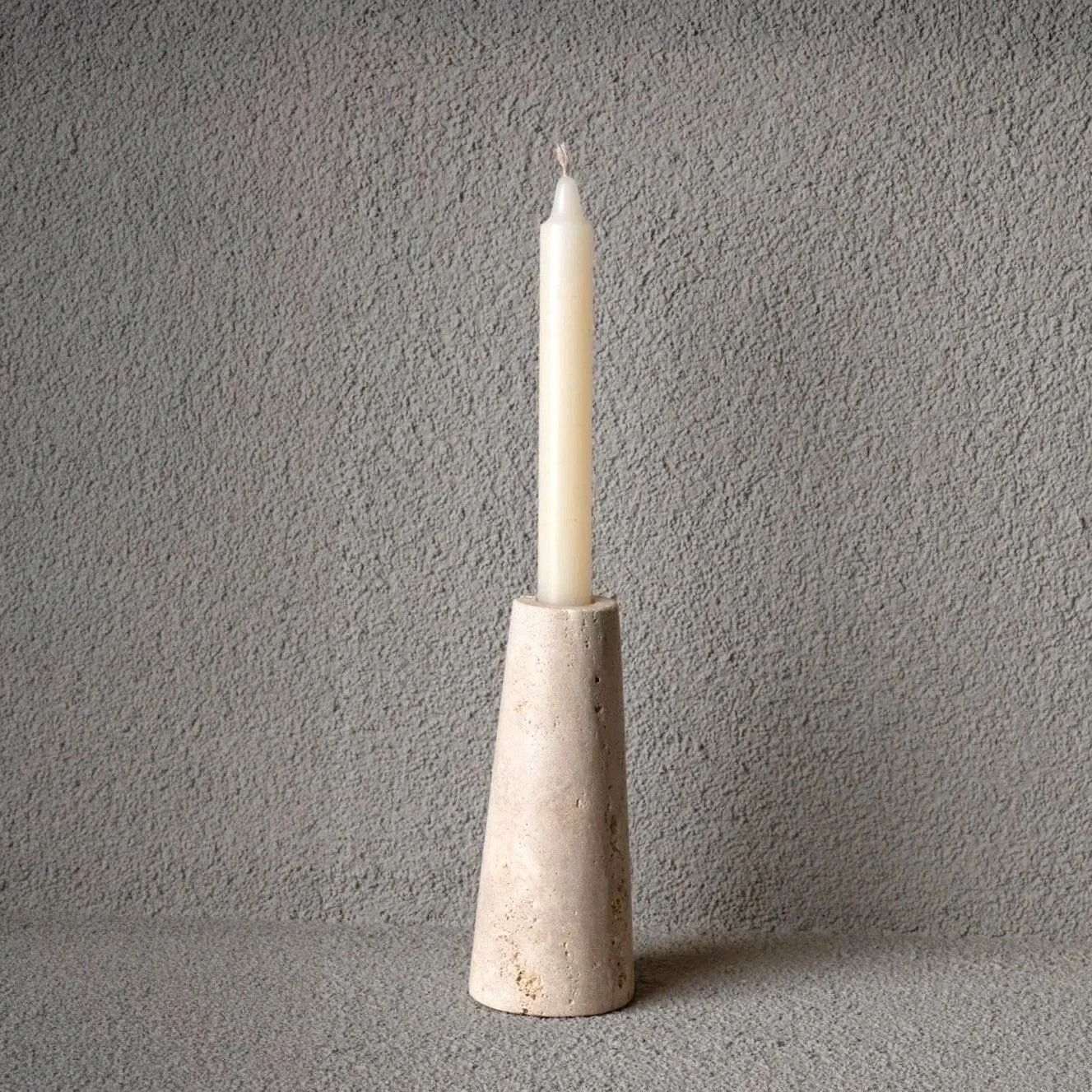 Coned Marbled Candle Holder