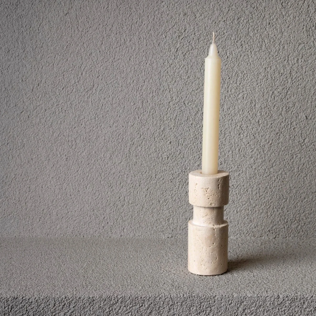Cylindric Marbled Candle Holder