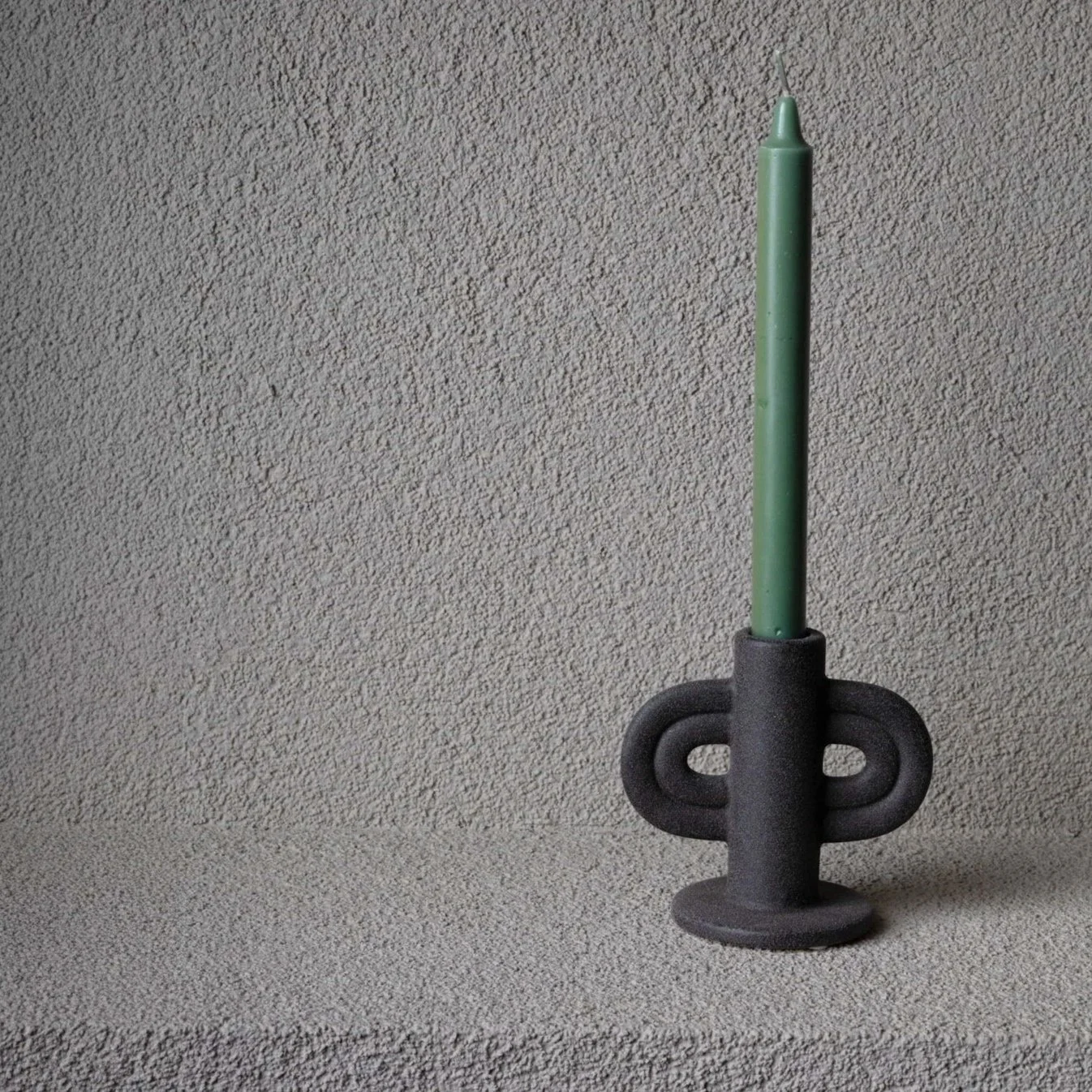 Dark Candlestick in Sandblasted Finish
