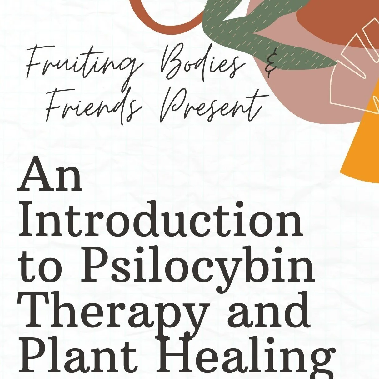 Fruiting Bodies and Friends Present Informational Session on Psilocybin Assisted Therapy