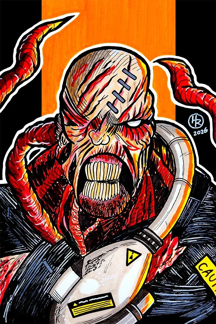 Nemesis from Resident Evil Illustration by Henry Rose