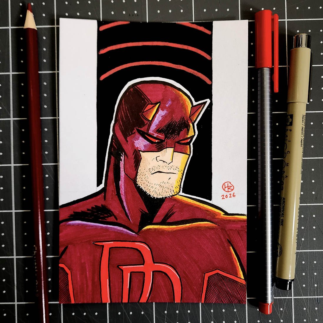 Daredevil Hand-Drawn Art