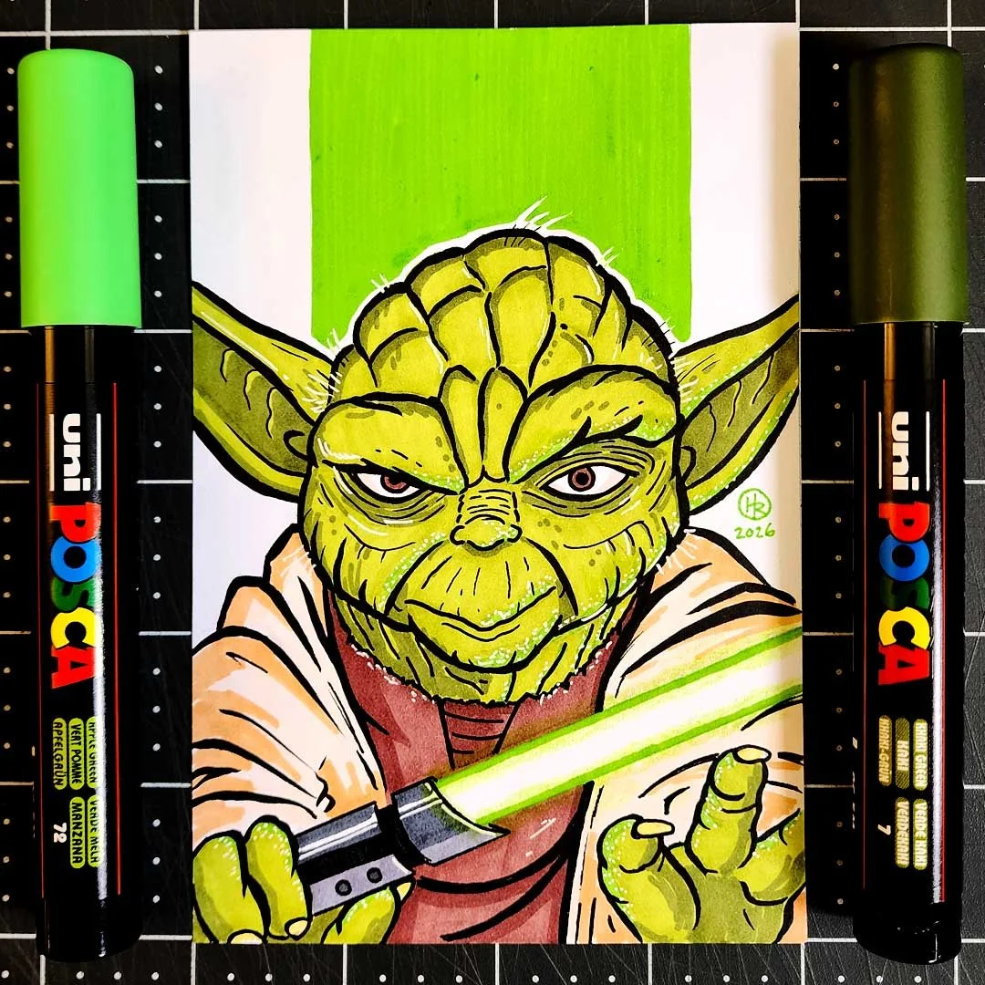 Yoda Hand-Drawn Art