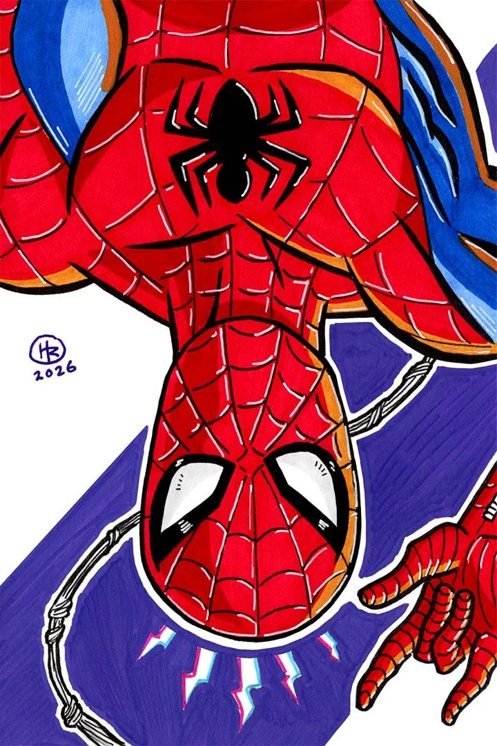 Spider-Man Peter Parker from Marvel Comics Illustration by Henry Rose