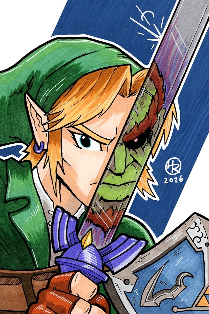 Link from The Legend of Zelda Illustration by Henry Rose