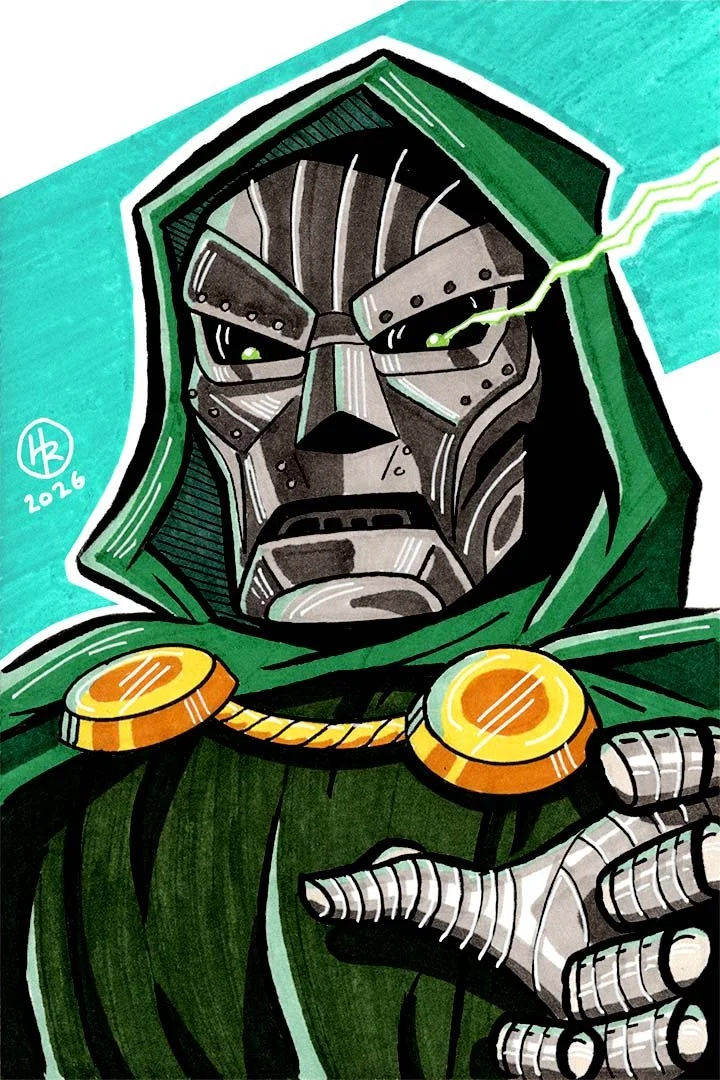 Doctor Victor Von Doom from Marvel Comics Illustration by Henry Rose