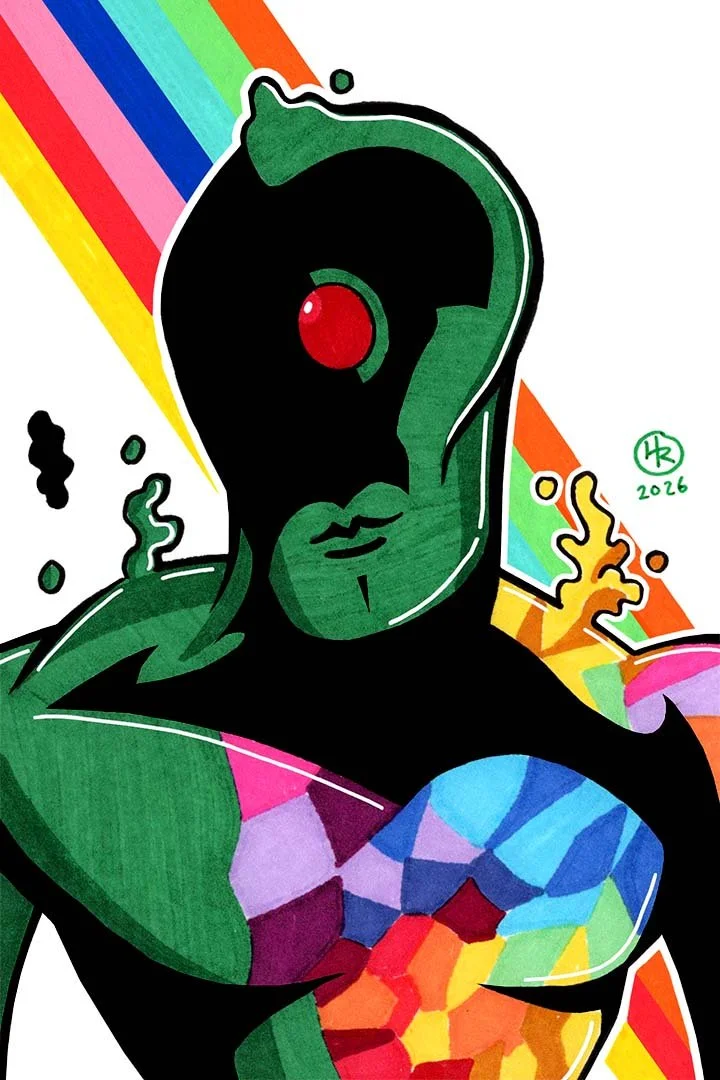Absolute Martian Manhunter from DC Comics Illustration by Henry Rose