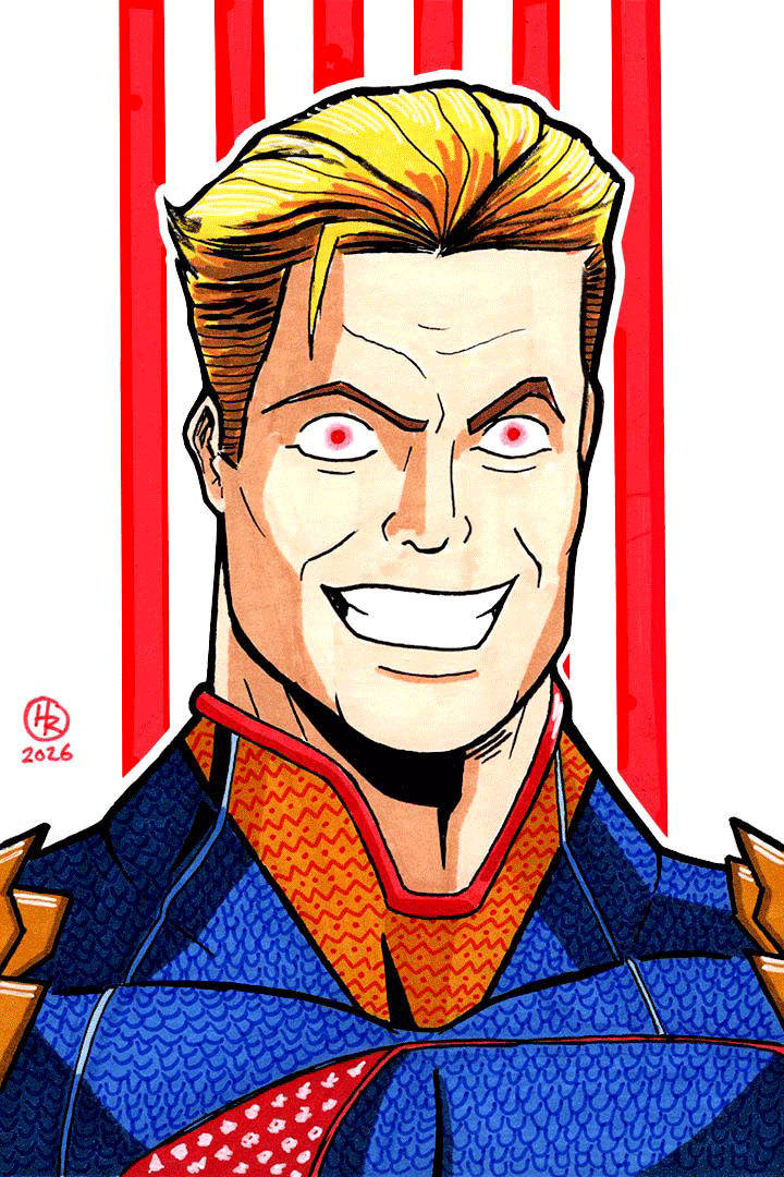 Homelander from The Boys Illustration by Henry Rose