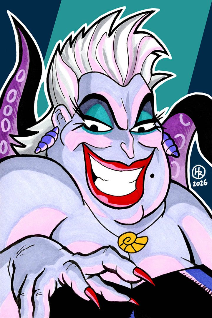 Ursula from Little Mermaid Illustration by Henry Rose
