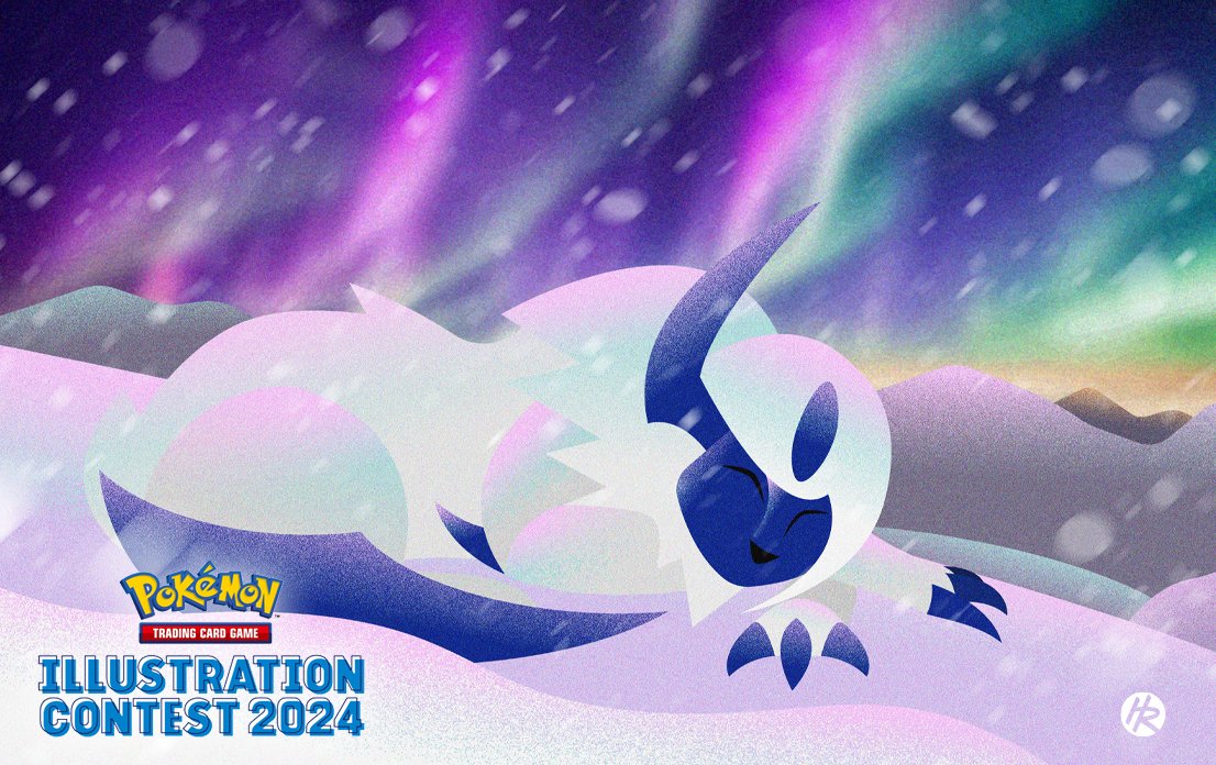 Pokemon TCG Illustration Contest 2024 Absol drawn by Henry Rose Design