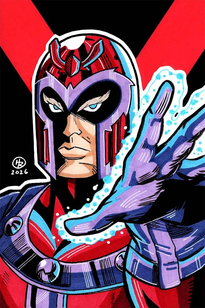 Magneto from Marvel Comics X-Men Illustration by Henry Rose