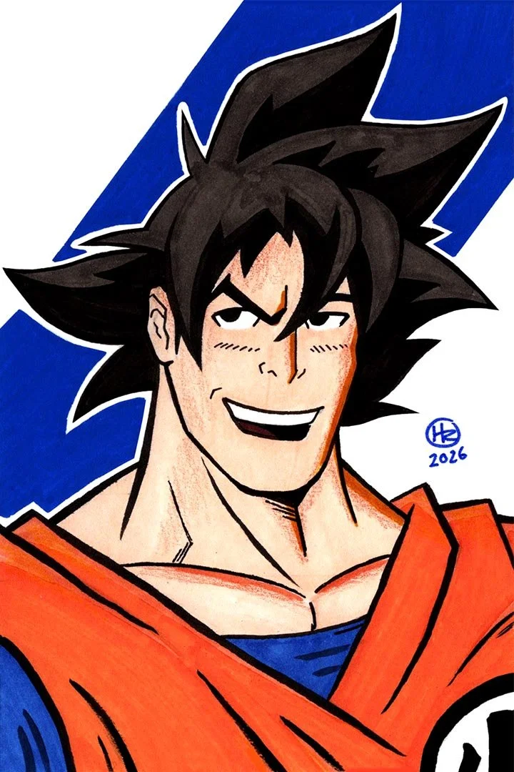 Goku Dragonball Z Anime Illustration by Henry Rose