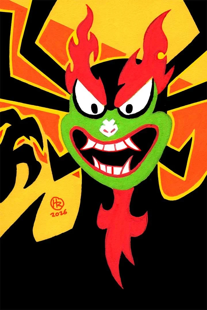 Aku from Samurai Jack Illustration by Henry Rose