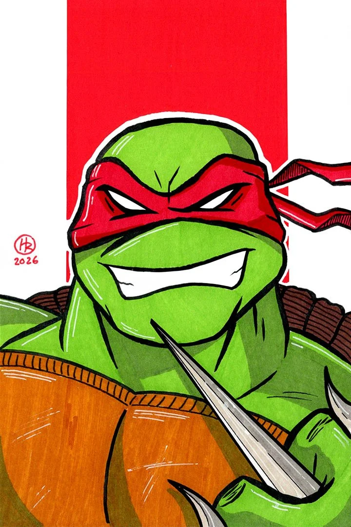 Raphael from Teenage Mutant Ninja Turtles Illustration by Henry Rose