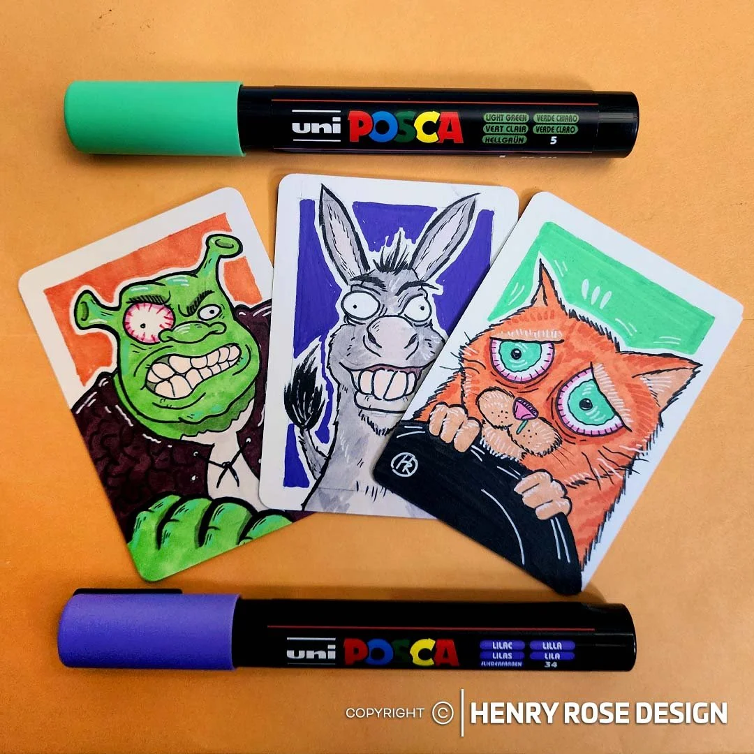 Shrek Hand-Drawn Sketch Cards