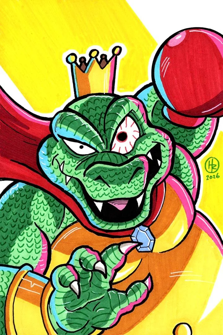 King K. Rool from Donkey Kong Illustration by Henry Rose