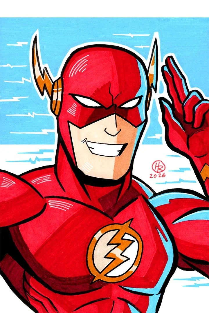 The Flash Wally West from DC Comics Illustration by Henry Rose
