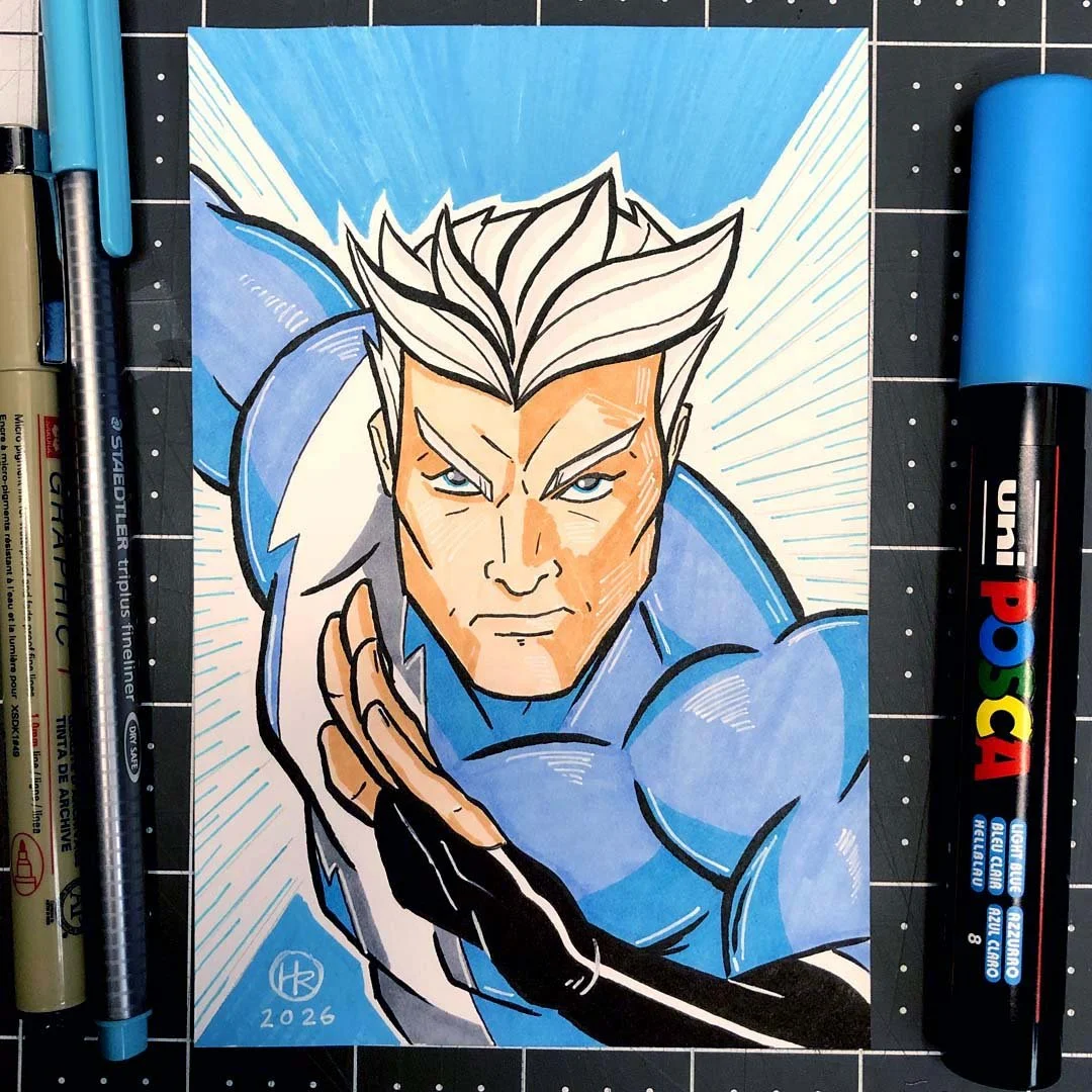 Quicksilver Hand-Drawn Art
