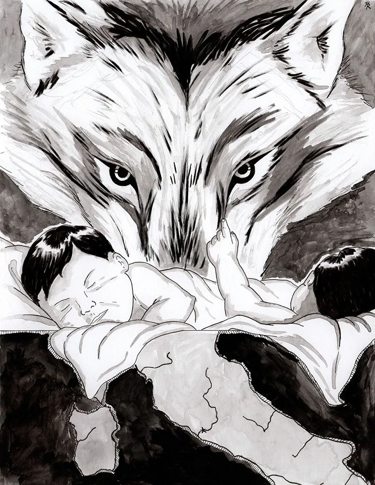 Romulus-Remus-Wolf-Ink-Drawing-Henry-Rose.jpg