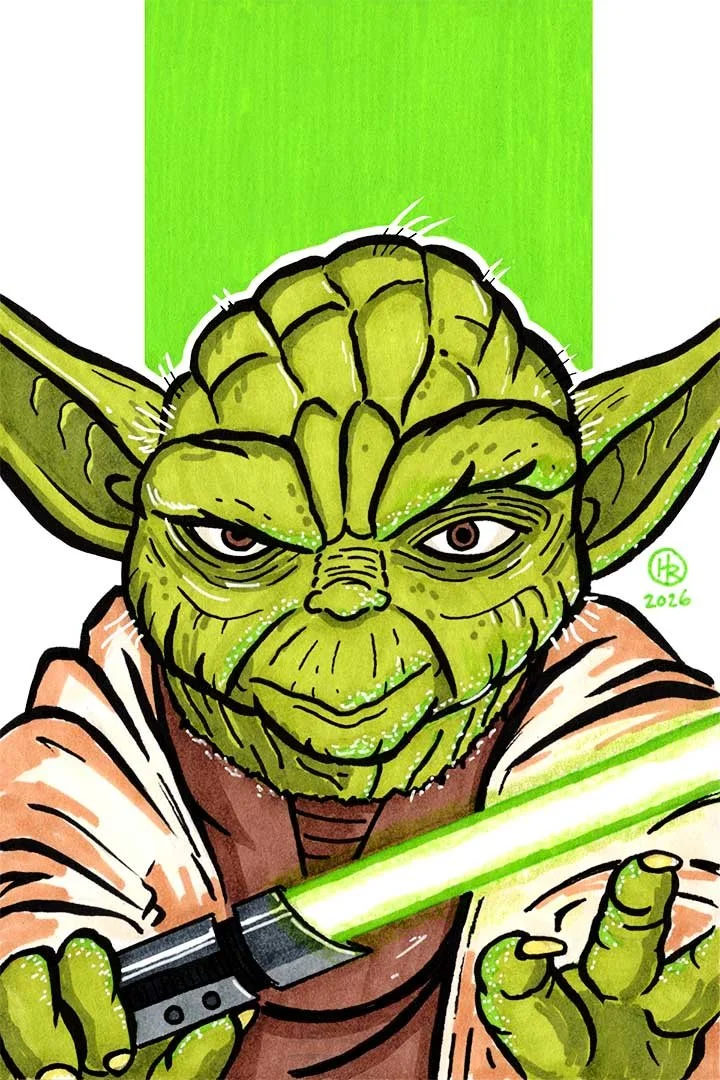 Yoda from Star Wars Illustration by Henry Rose
