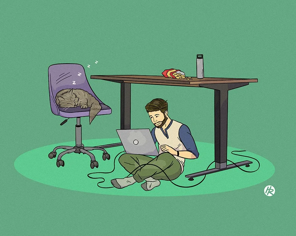 Illustrated Valentine's Day postcard Kitty drawn by Henry Rose