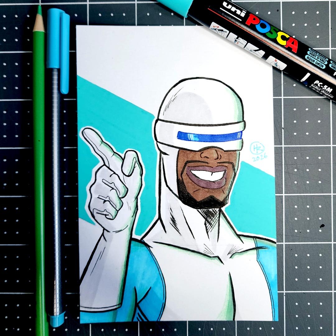 Frozone Hand-Drawn Art