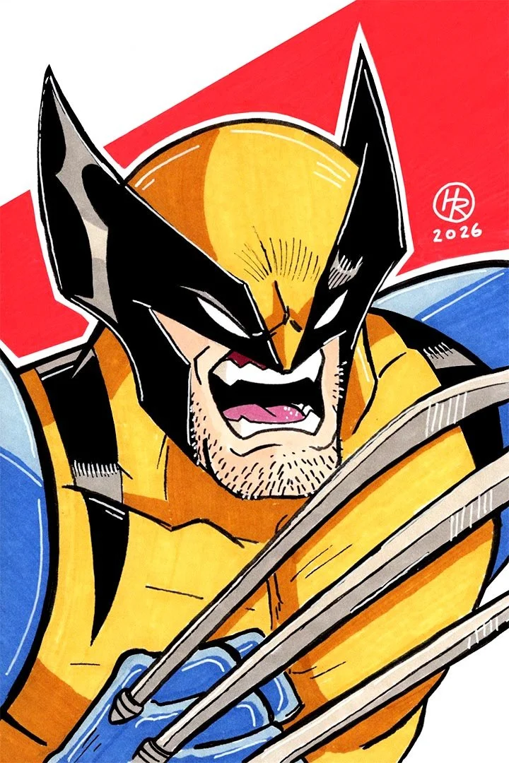 Wolverine from Marvel Comics X-Men Illustration by Henry Rose