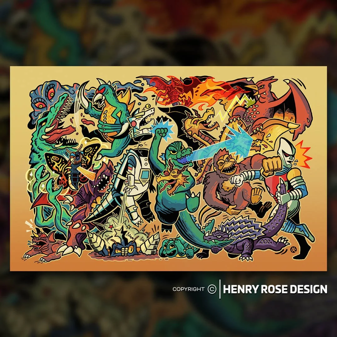 Kaiju Chaos Art Print