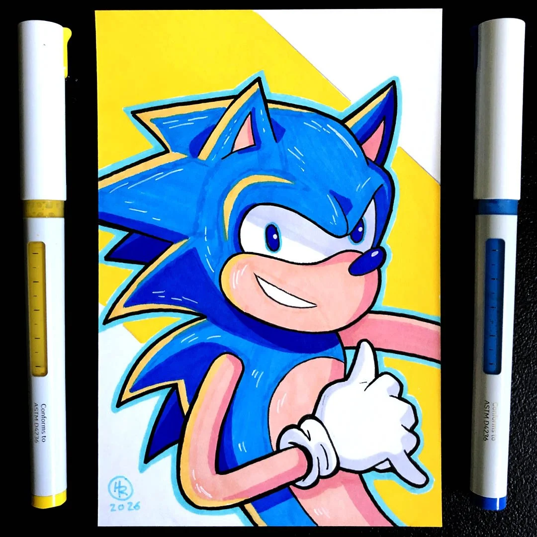 Sonic Hand-Drawn Art