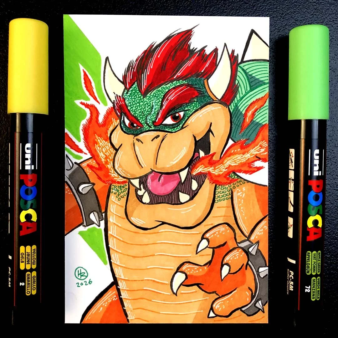 Bowser Hand-Drawn Art