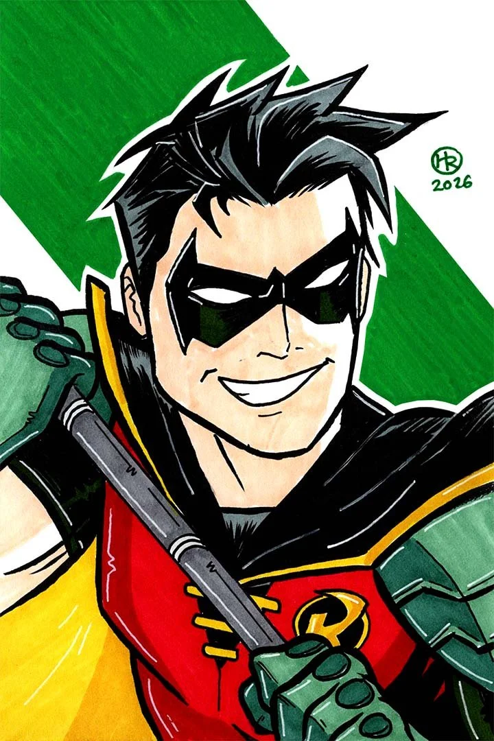 Robin from Batman DC Comics Illustration by Henry Rose