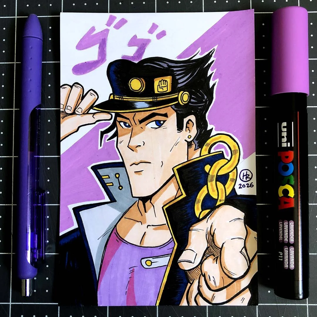 Jotaro Kujo Hand-Drawn Art