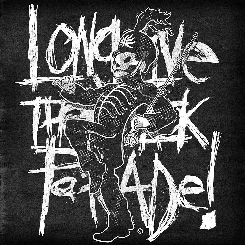 Illustrated My Chemical Romance Black Parade t-shirt drawn by Henry Rose