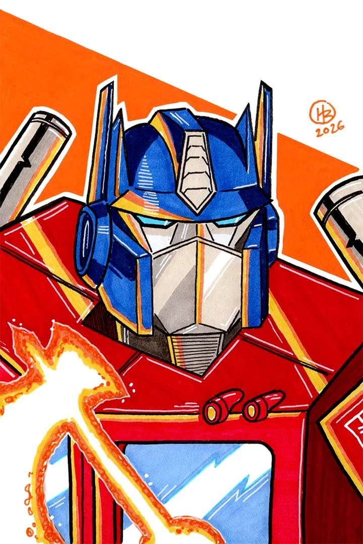 Optimus Prime from Transformers Illustration by Henry Rose