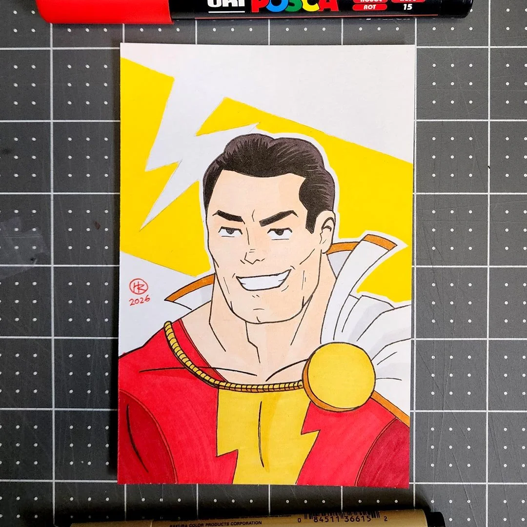 Shazam Hand-Drawn Art