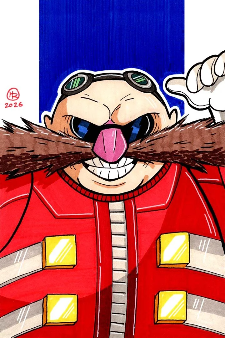 Dr. Eggman Ivo Robotnik from Sonic the Hedgehog Illustration by Henry Rose