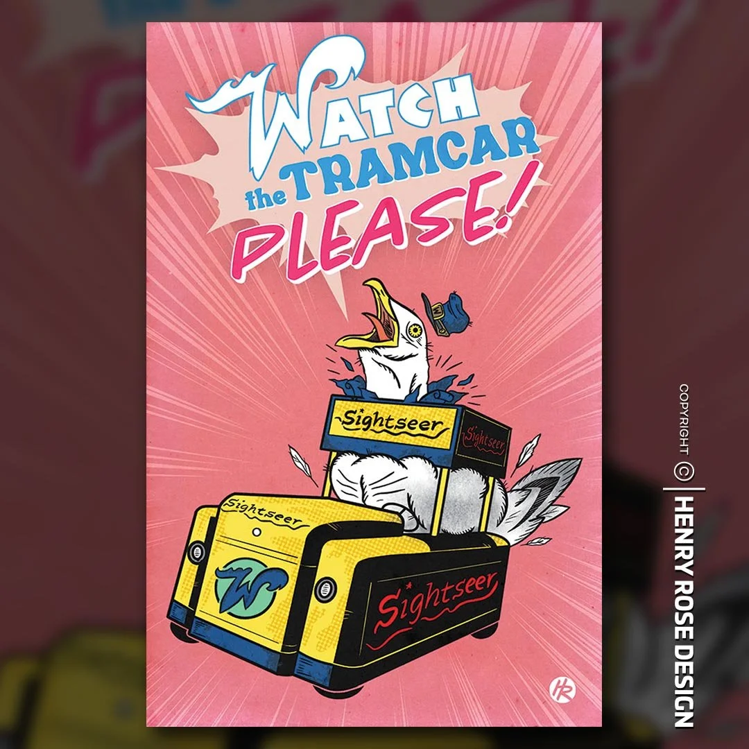 Watch the Tram Car Art Print