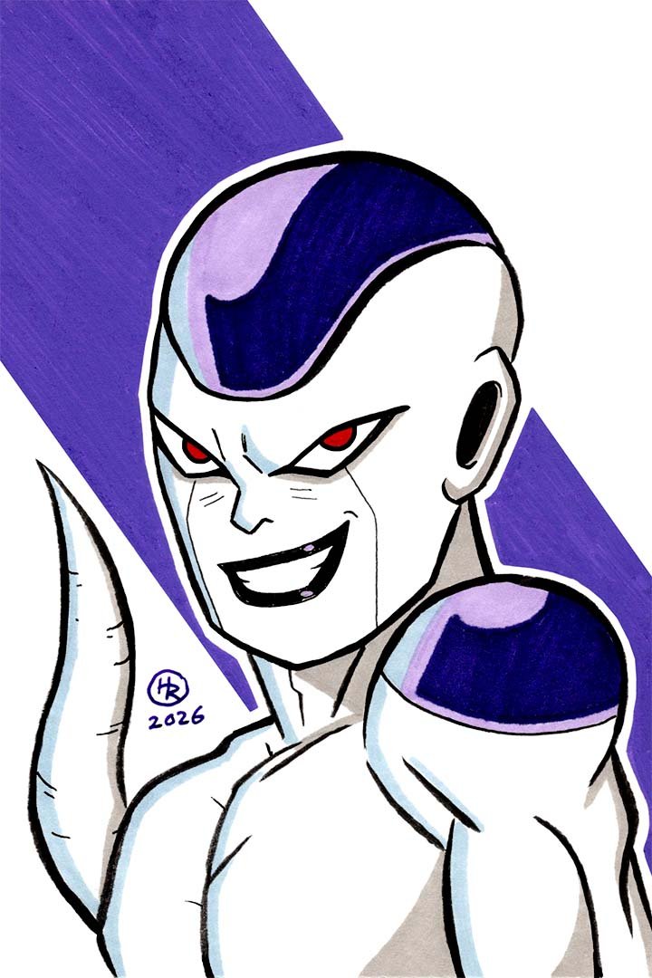 Frieza from Dragonball Z Anime Illustration by Henry Rose